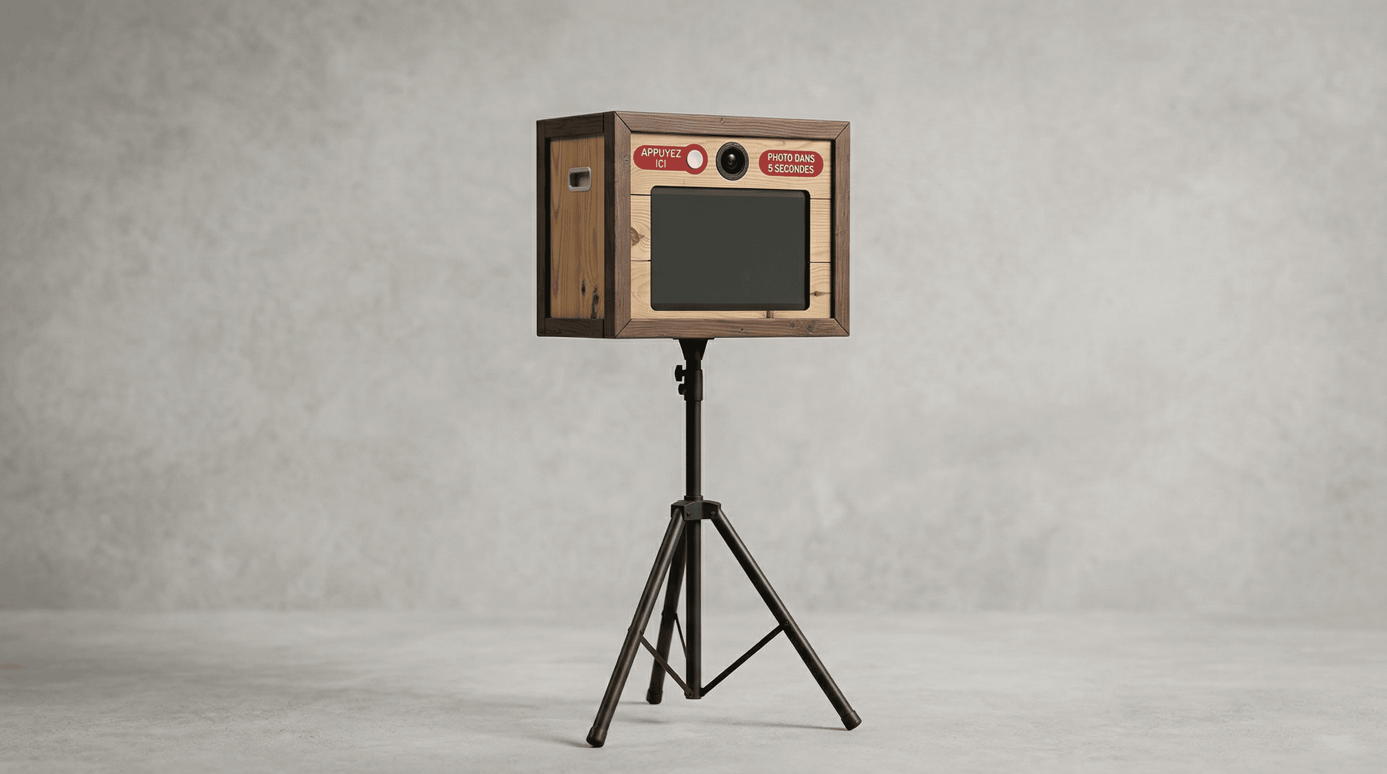Photobooth autonome structure bois