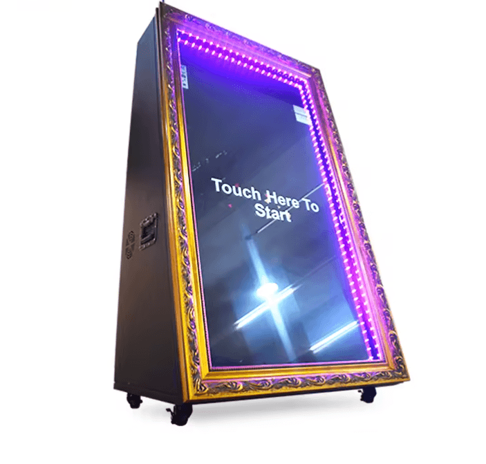 Miroir 150x50x50 cadre doré