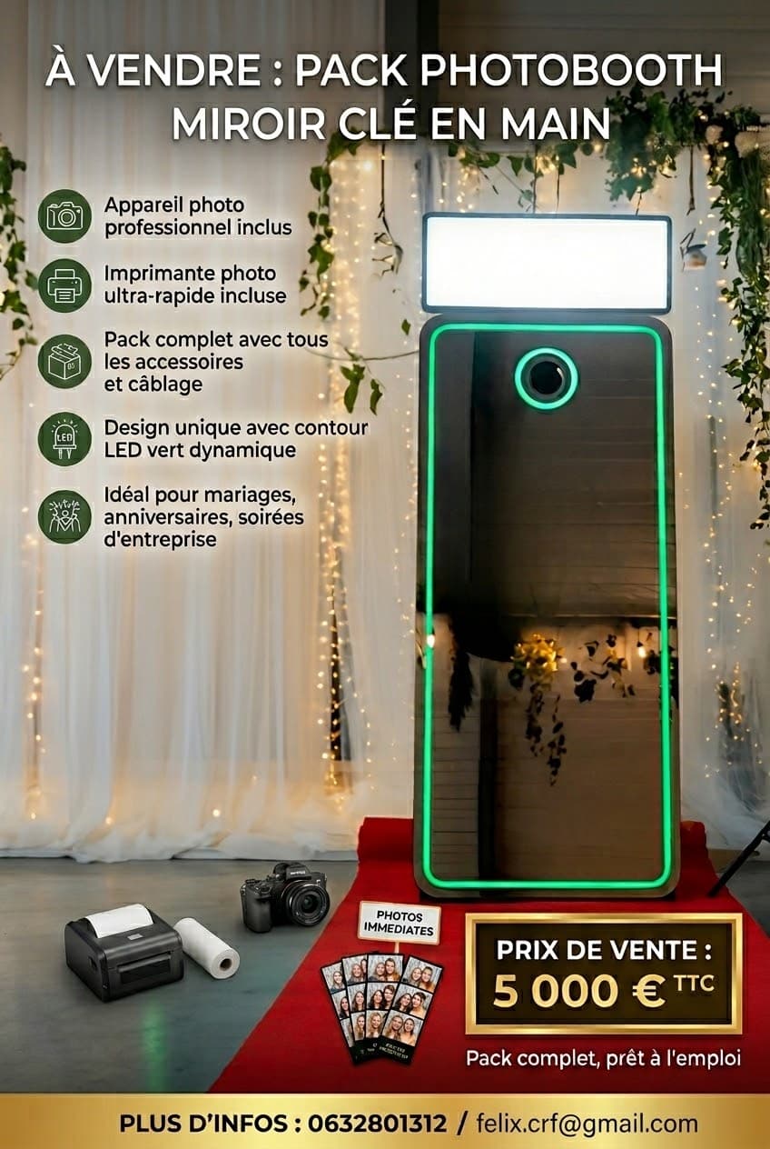Photobooth complet imprimante dnp appareil photo canon